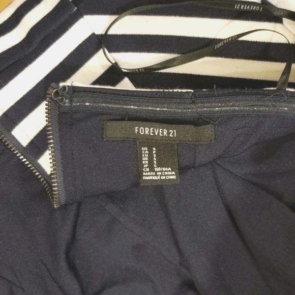 Forever 21 Strapless Blue & White Mini Dress. - Picture 5 of 6